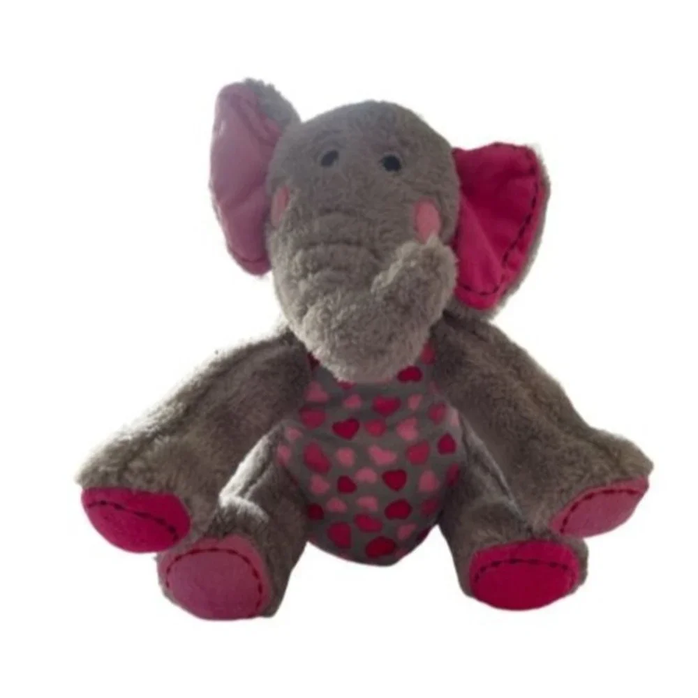 Dan Dee Plush Elephant‎ Sitting Gray Pink Plush Stuffed Animals 9